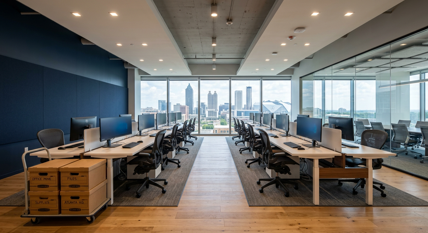 Office workstations and meeting space